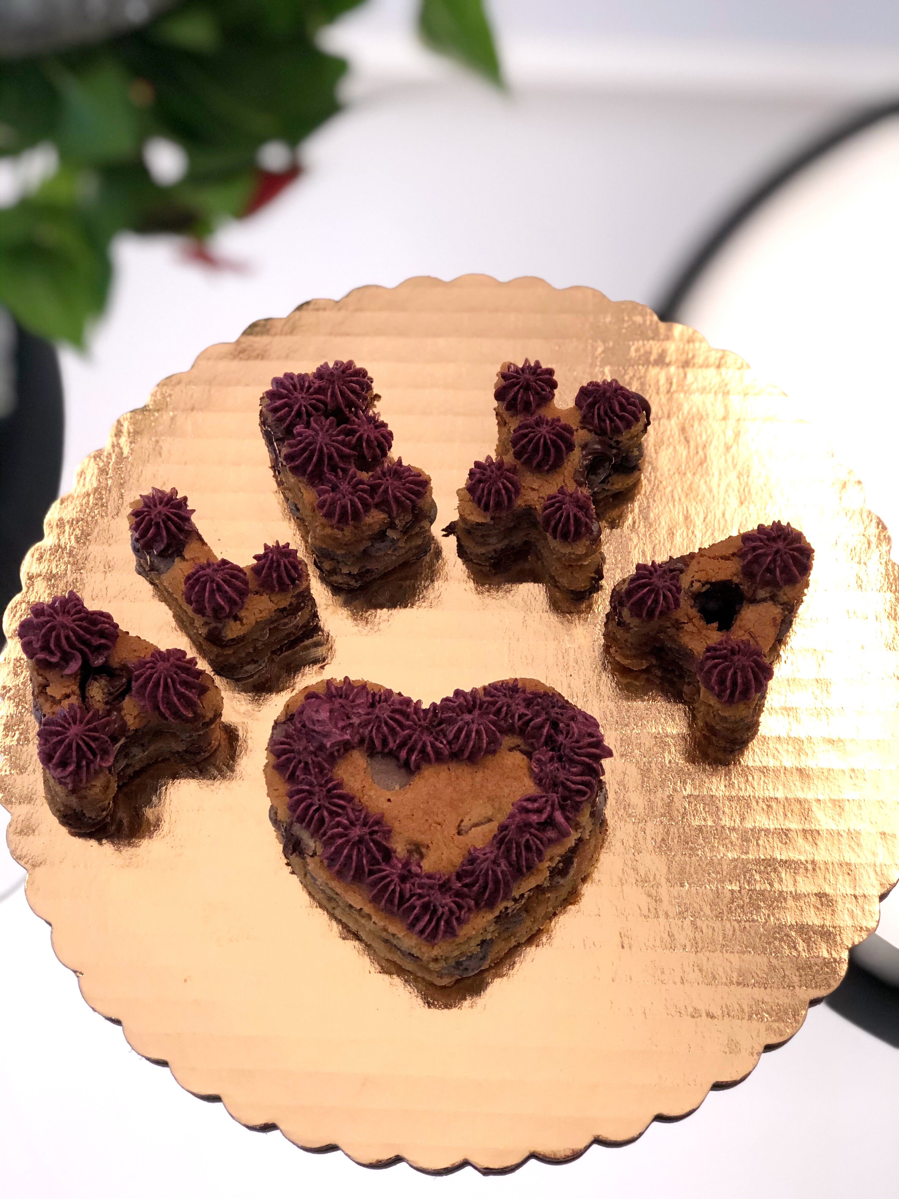 Chocolate Chip Cookie Mini Letter Cake